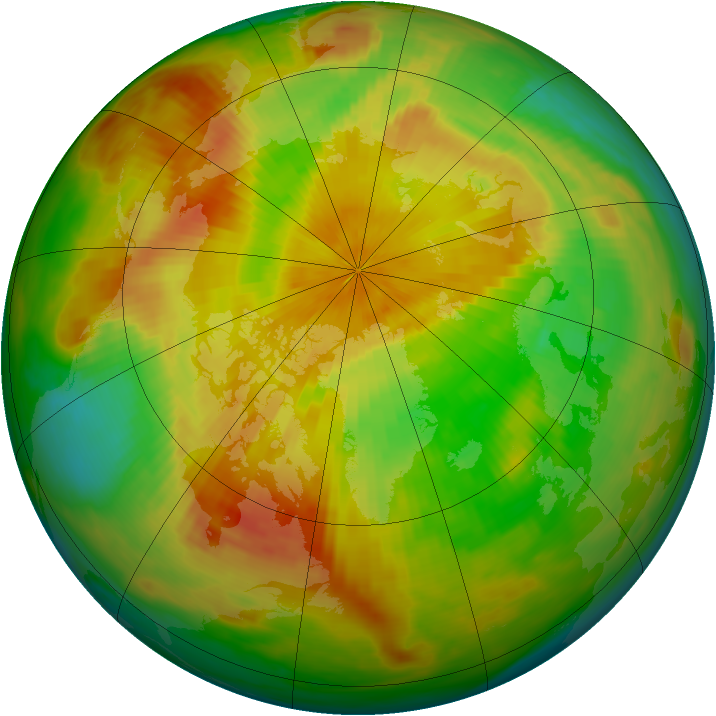 Arctic ozone map for 05 May 1990